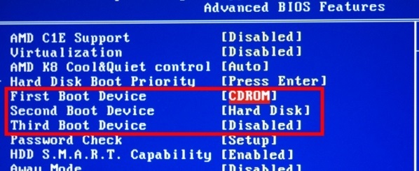 Порядок загрузки в BIOS 2